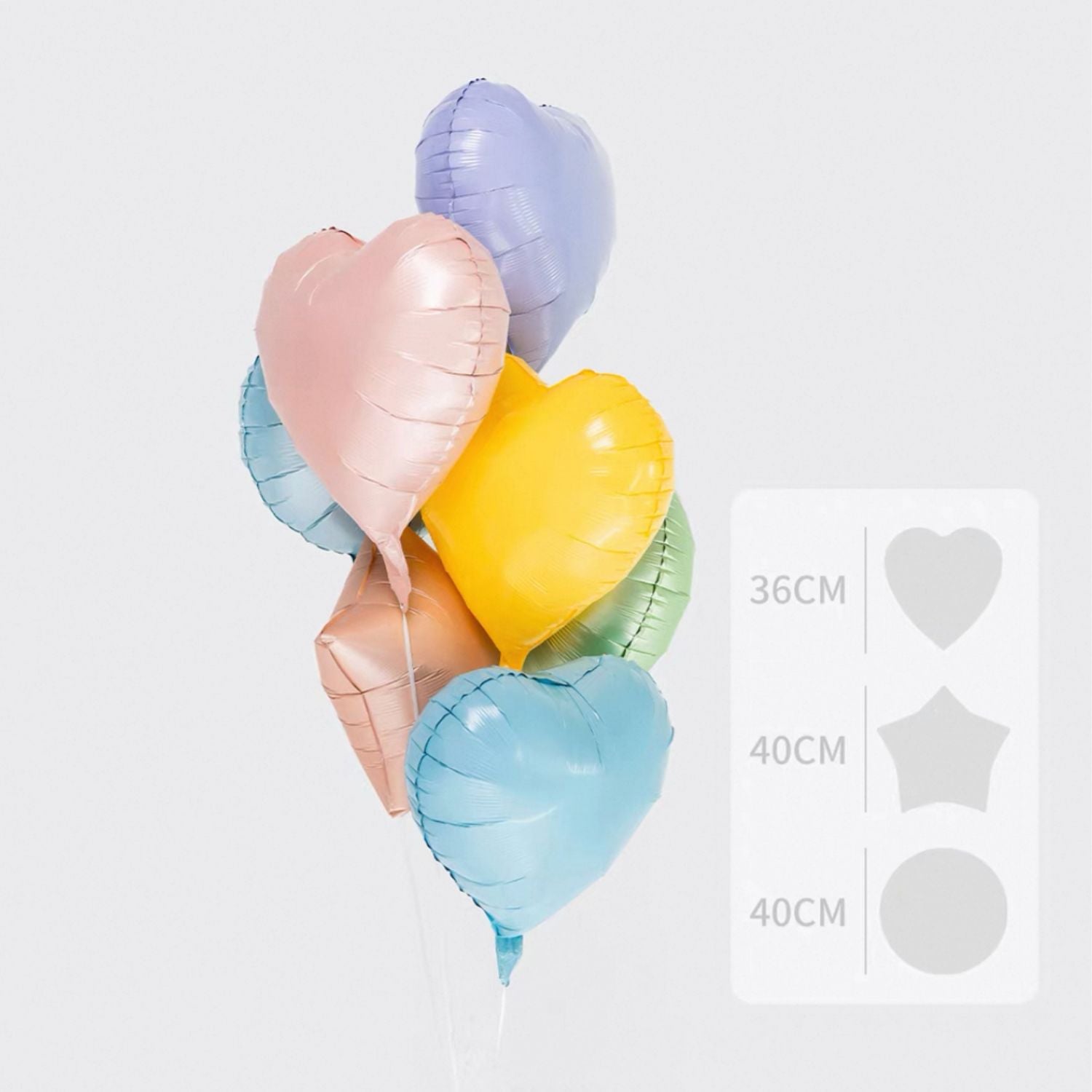 Let's Party Shaped Foil Balloon Bouquet (set of 6)