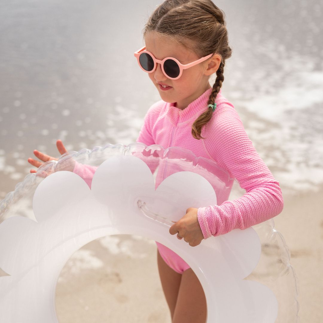 Transparent Flower Swimming Ring, White