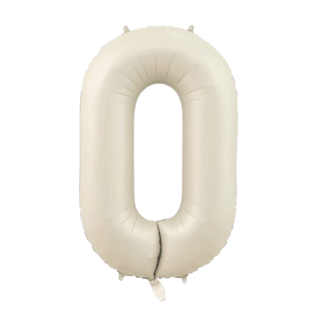Off White Large Number Foil Balloon (0-9)