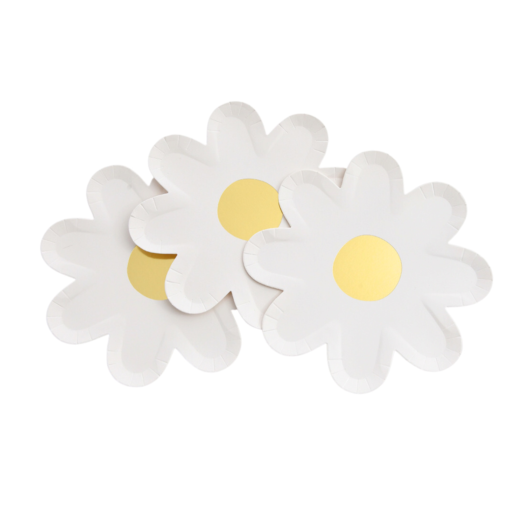 Daisy Plates, White (set of 10)