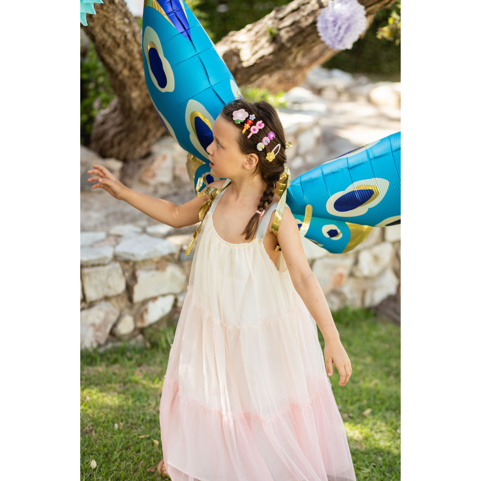 Jumbo Butterfly Foil Balloon Wings, Blue