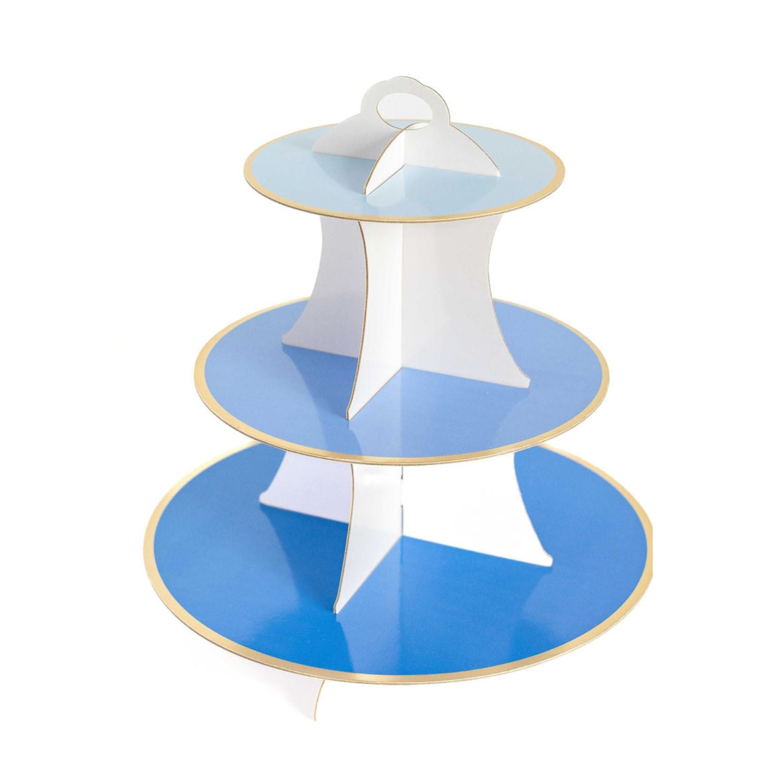 3 Tier Paper Cupcake Stand, Blue Gradient