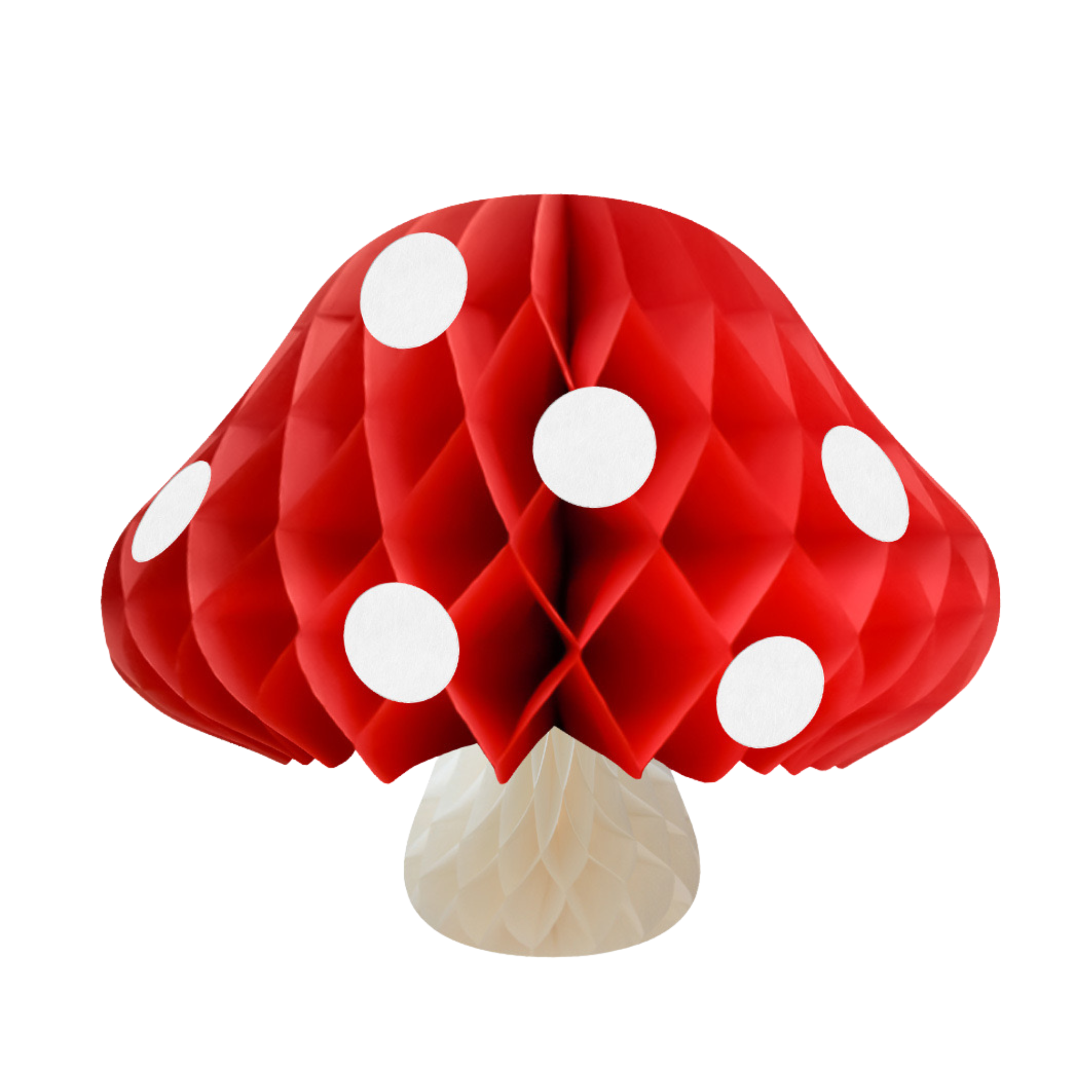 Mushroom Honeycomb Lantern, Red