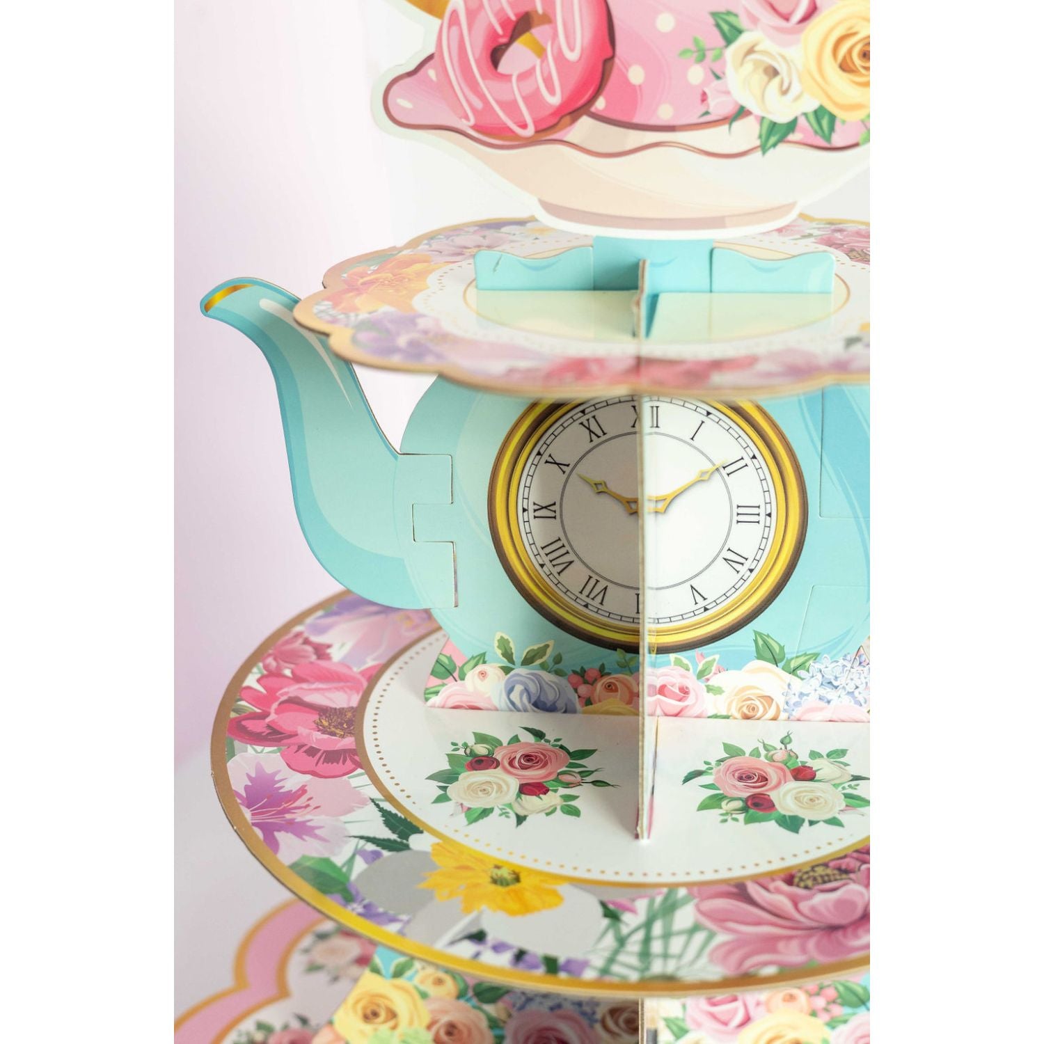 3 Tier Paper Cupcake Stand, Tea Party