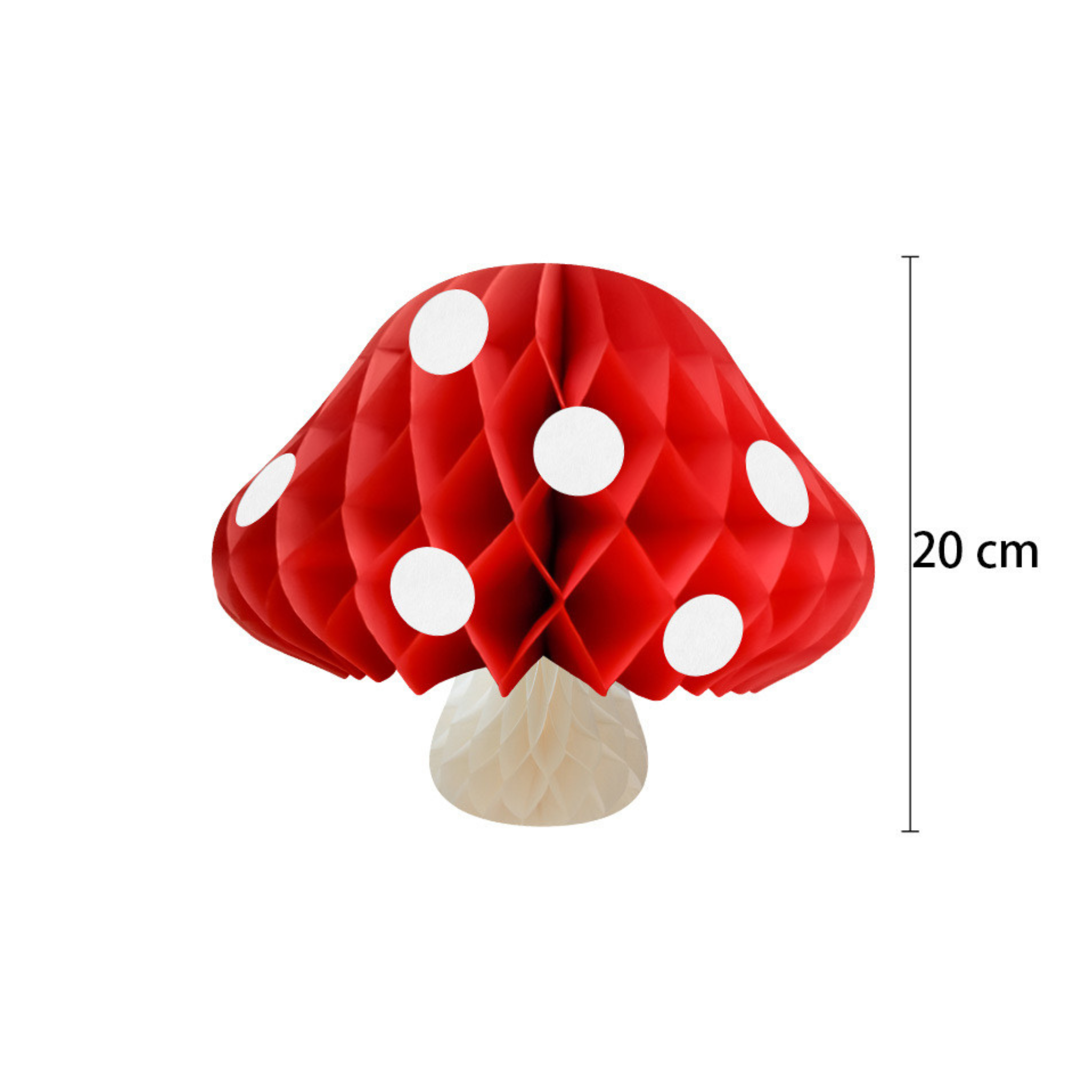 Mushroom Honeycomb Lantern, Red