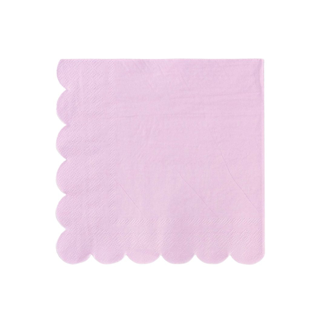 Scalloped Purple Napkins (pack of 16)