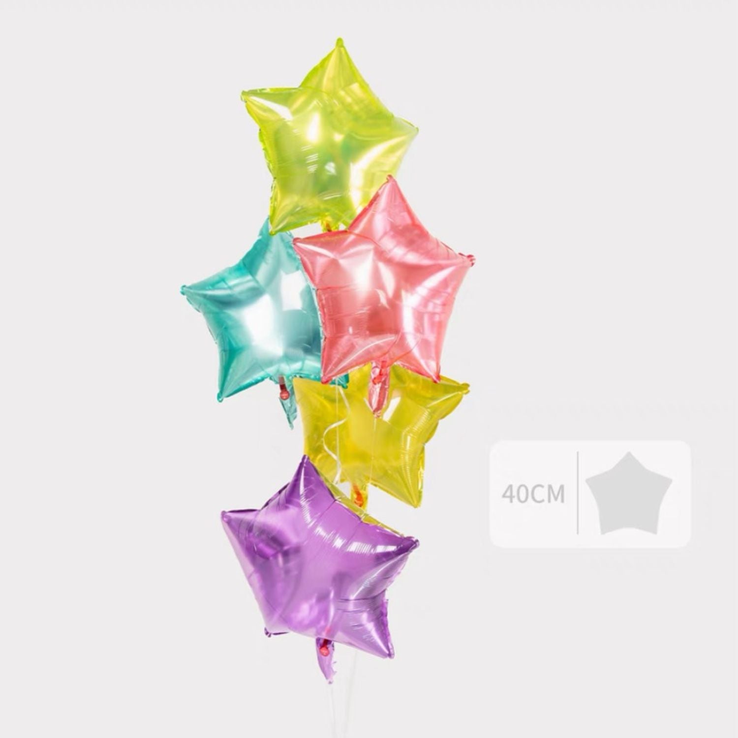 Chrystal Star Foil Balloon Bouquet (set of 5)