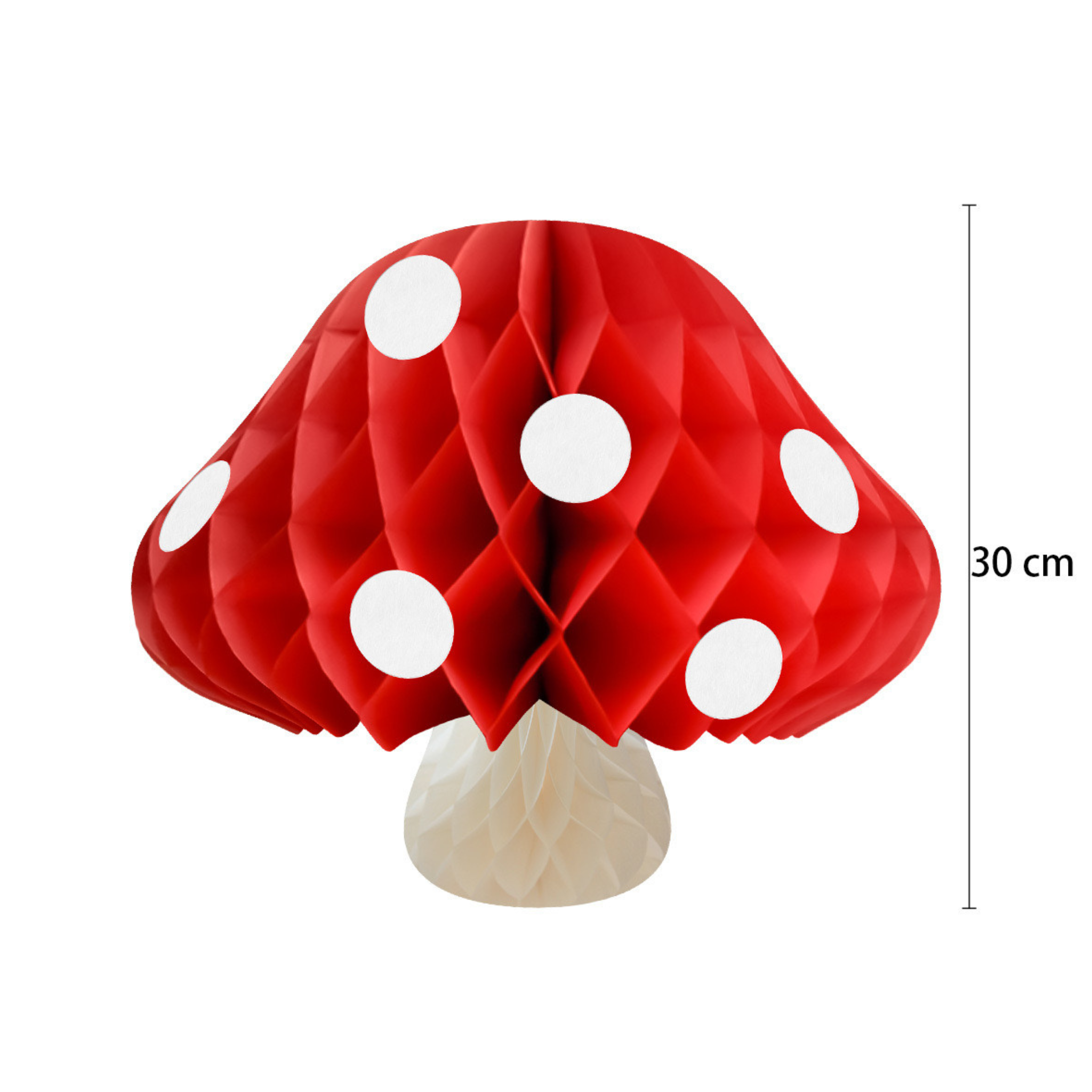 Mushroom Honeycomb Lantern, Red