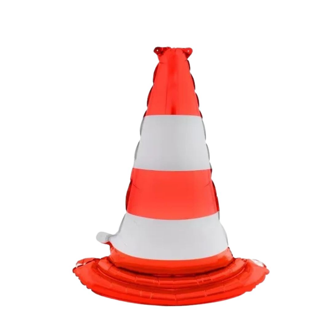 Hazard Cone Shaped Foil Balloon, Orange