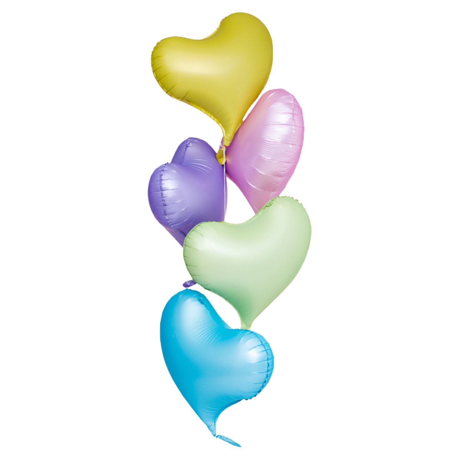 Matt Heart Foil Balloon Bouquet (set of 5)
