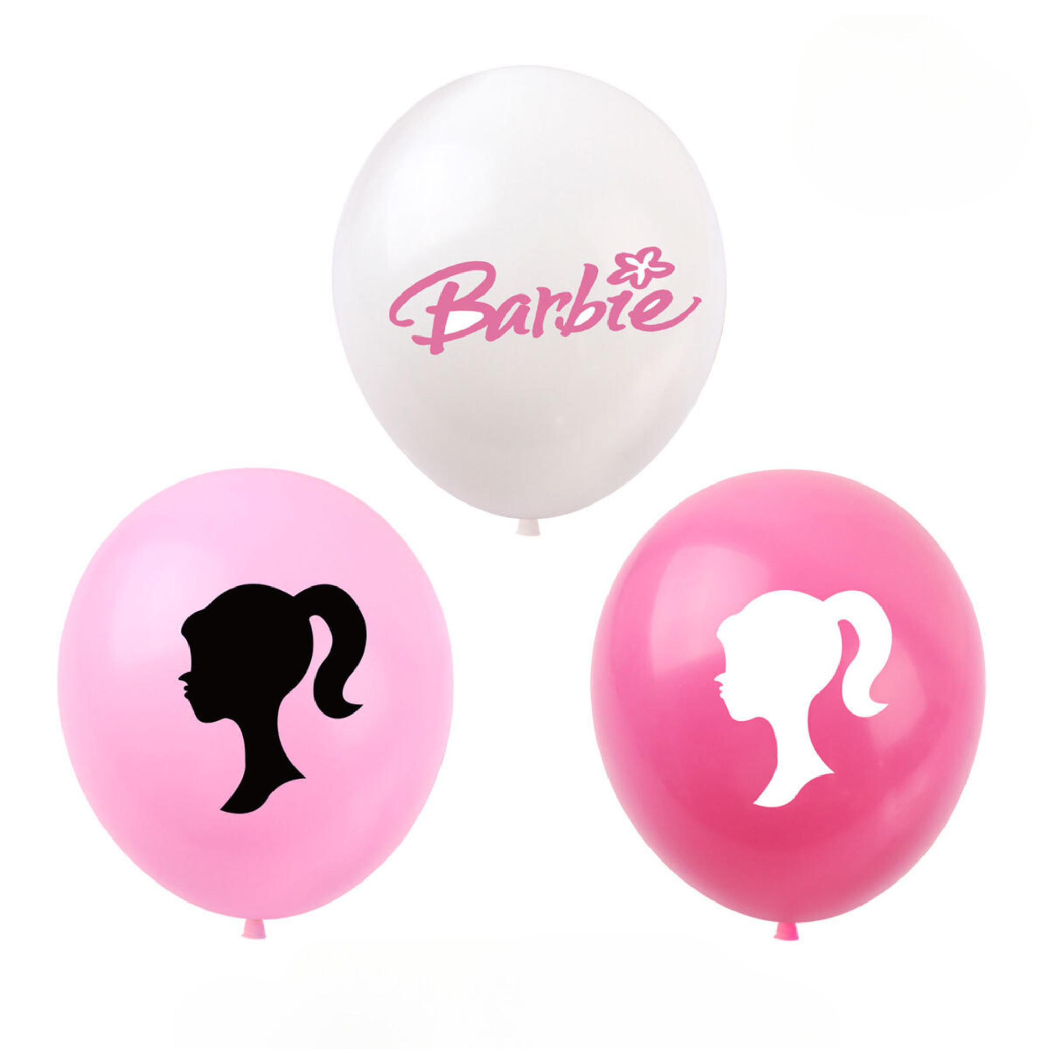 Barbie print latex balloons set of 12 Boom Boom Party Shop