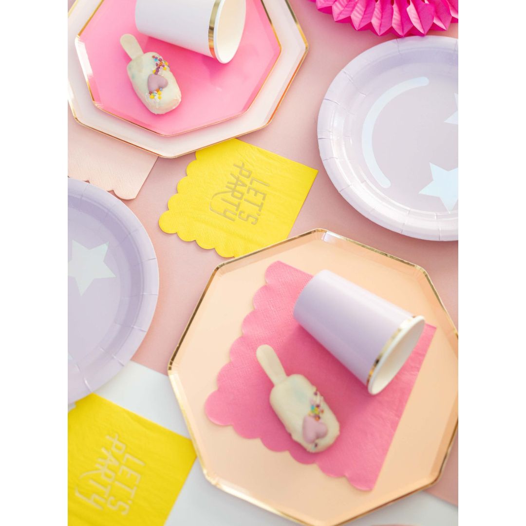 Lets Party Napkins, yellow (pack of 16)