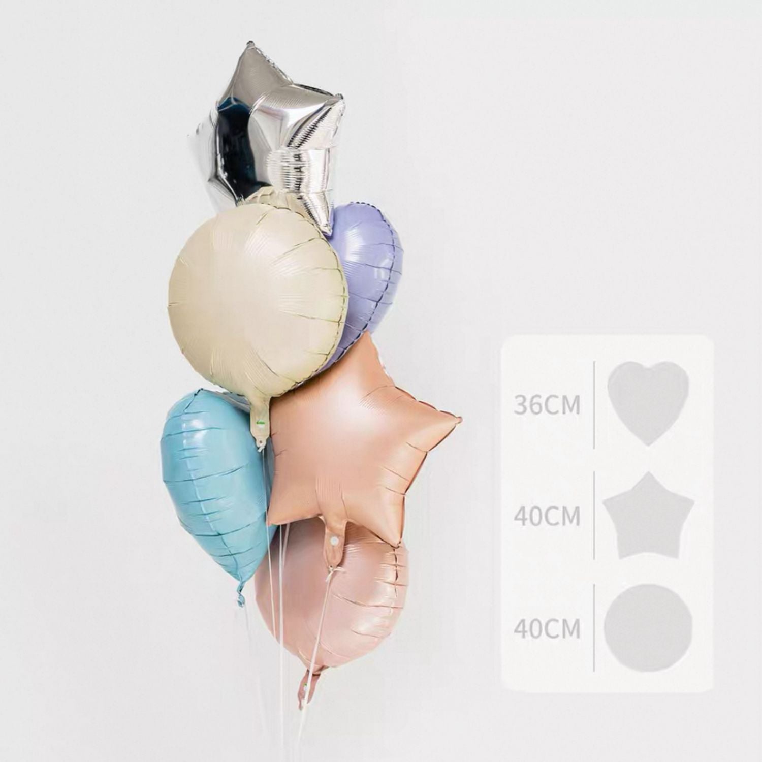 Sweet Dreams Shaped Foil Balloon Bouquet (set of 6)