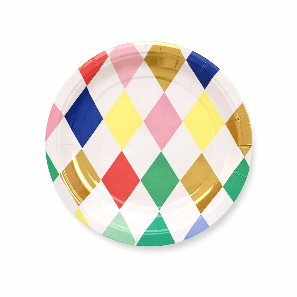 Let's Party Harlequin Party Plates (set of 8)