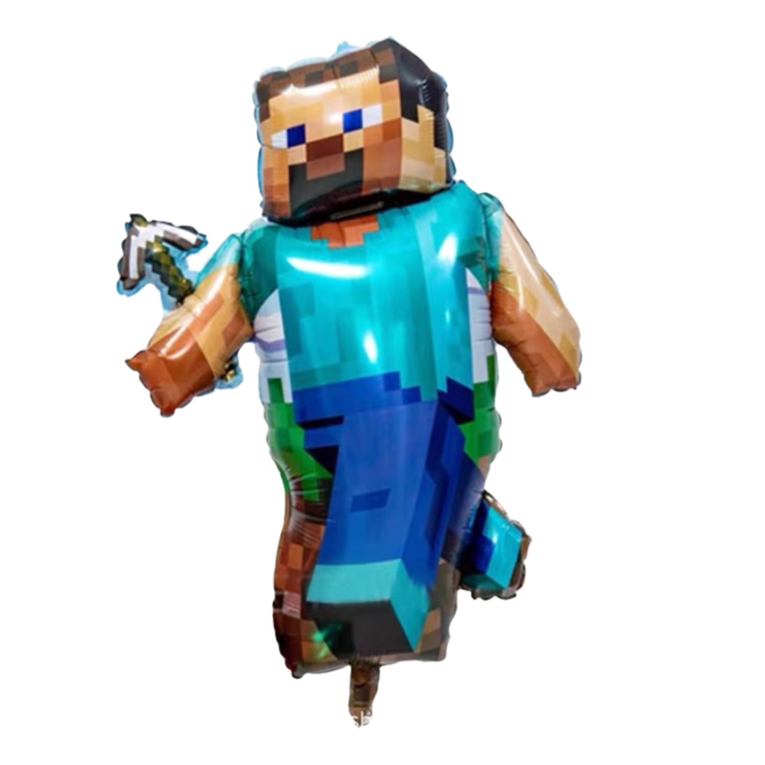 Minecraft Pixel Man Themed Foil Balloon