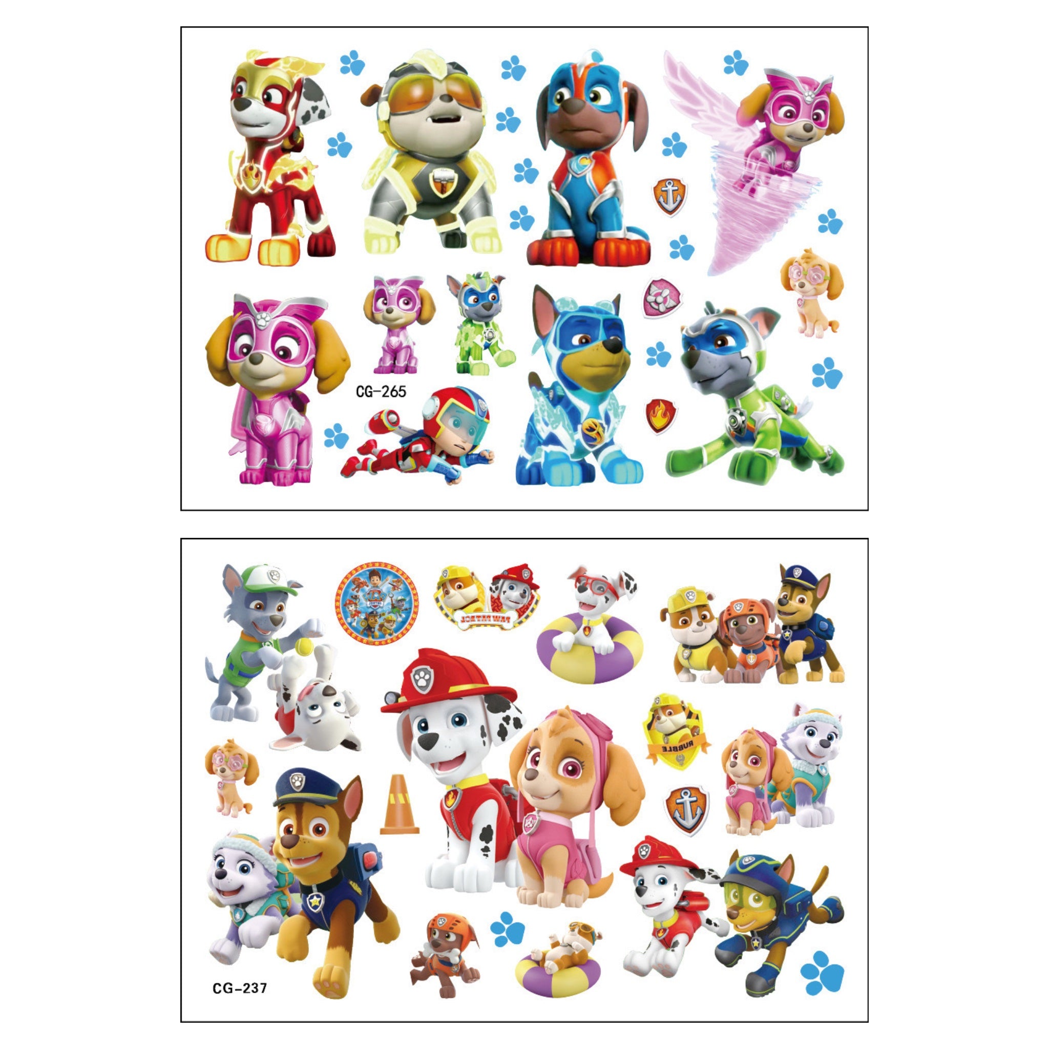 Paw Patrol Tattoos (set of 2)