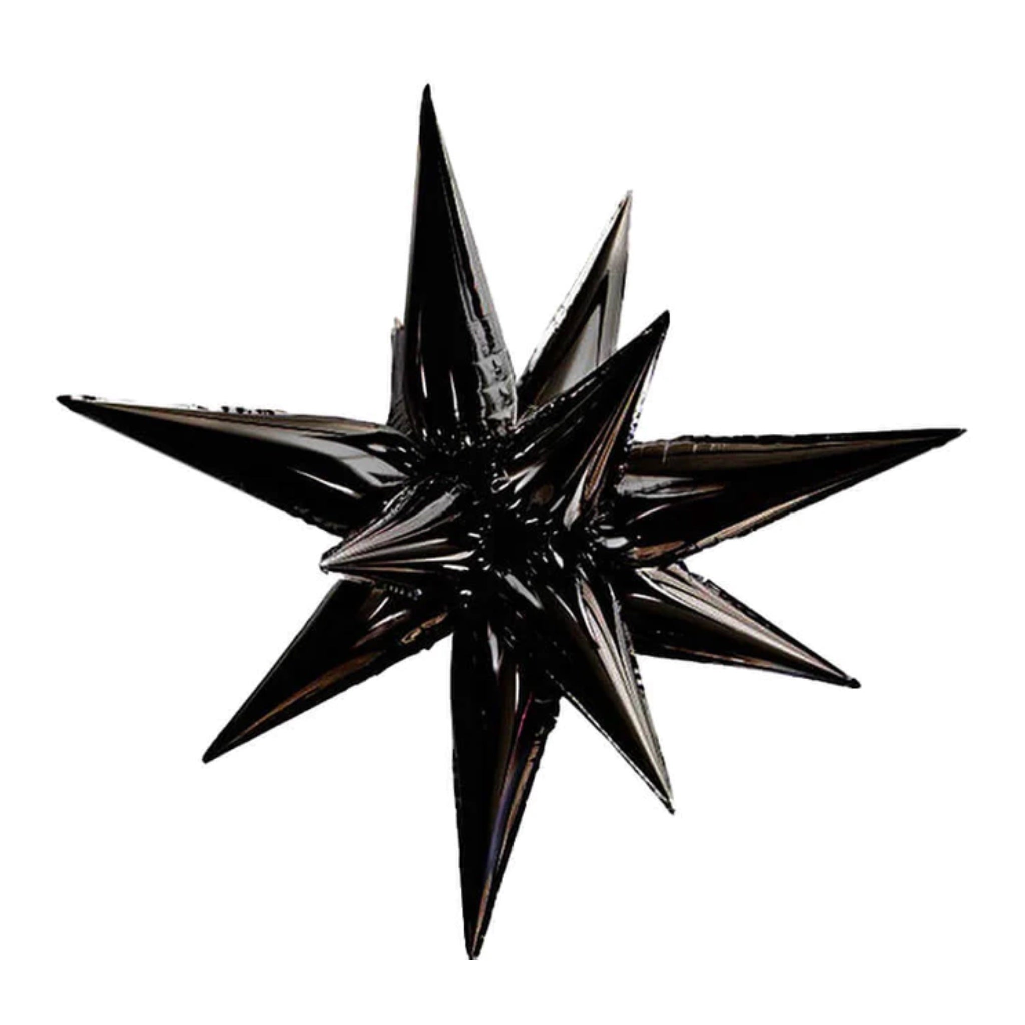 12 Point Starburst Foil Balloon, Black
