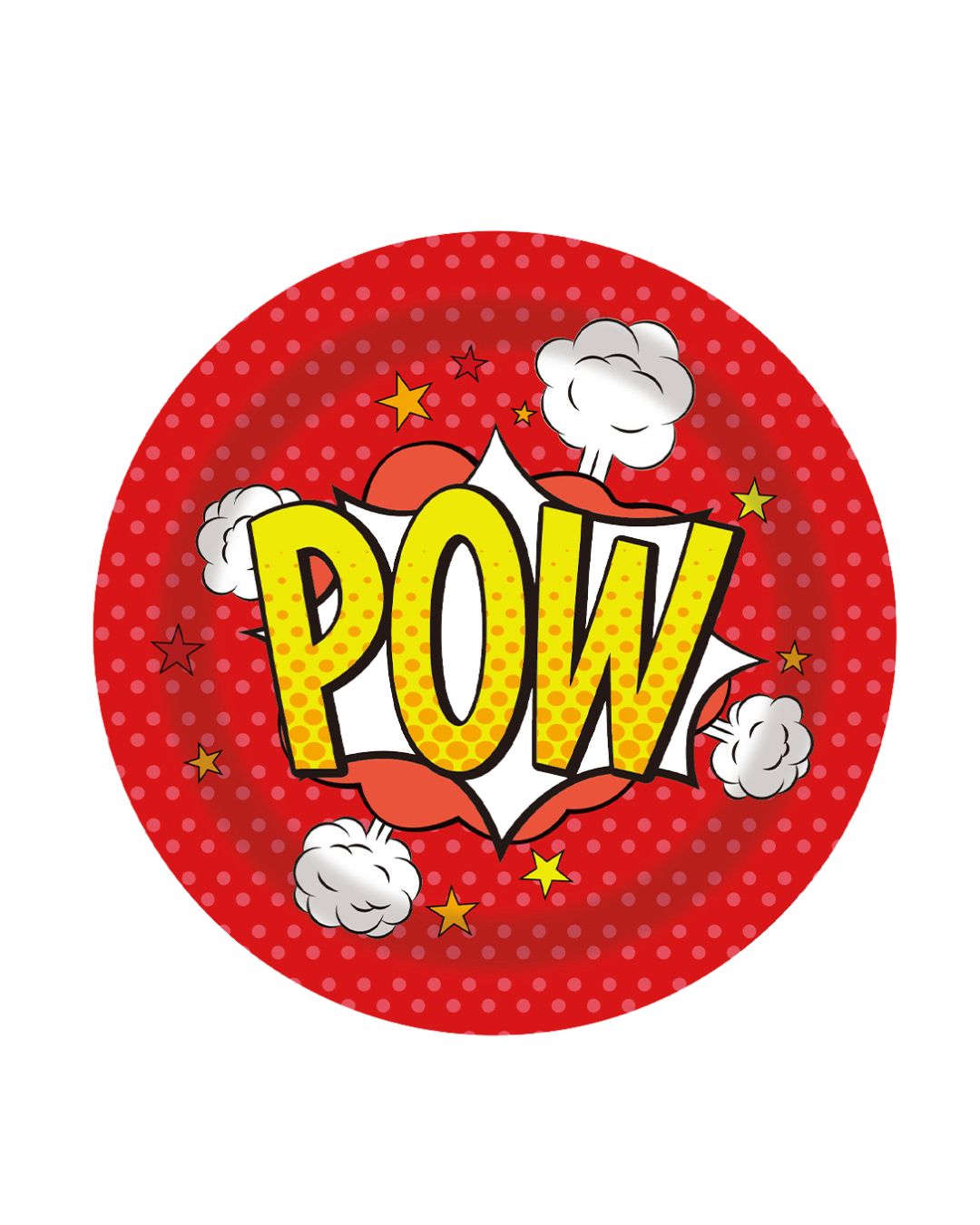 POW Superhero Themed Plates (set of 10)