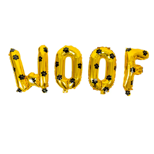 Woof Gold Foil Balloon Set