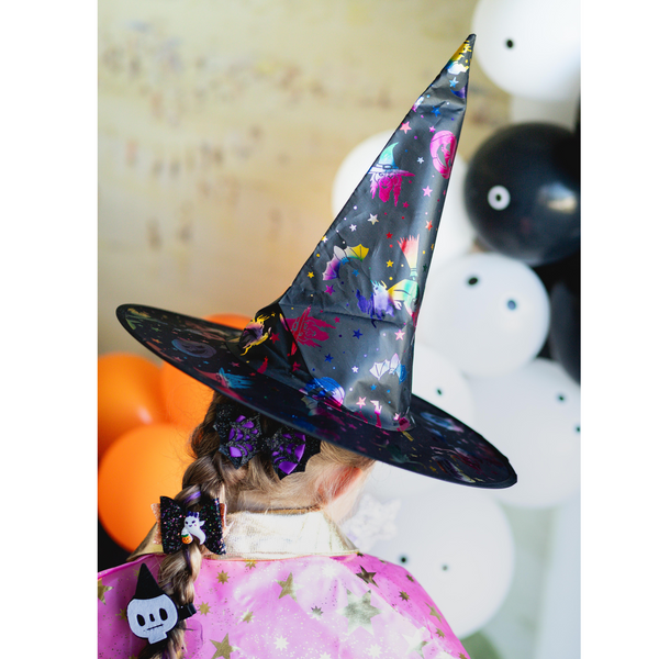 Halloween witch dress up hat, black