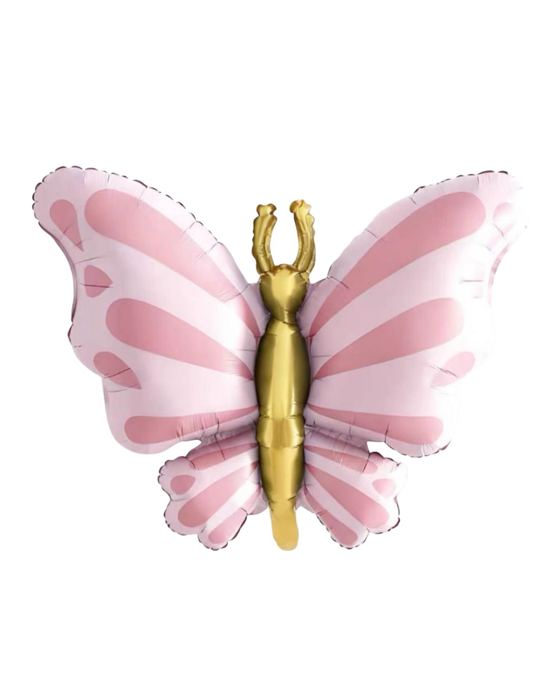 Pastel Butterfly Shaped Foil Balloon, Pink & Gold