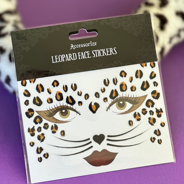 Leopard Face Stickers, Classic