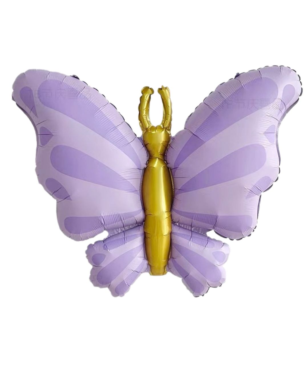 Pastel Butterfly Shaped Foil Balloon, Purple & Gold
