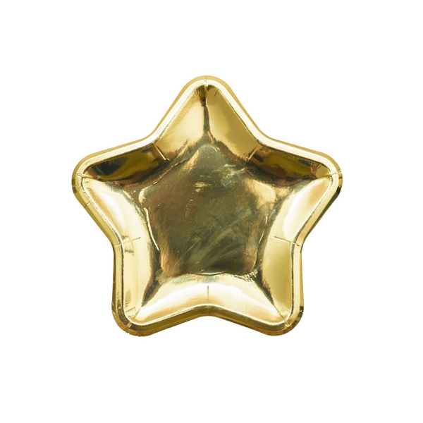 Star Plate, Gold (set of 10)