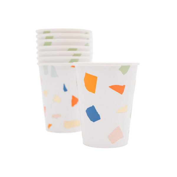 Colourful Pattern Cups (set of 8)