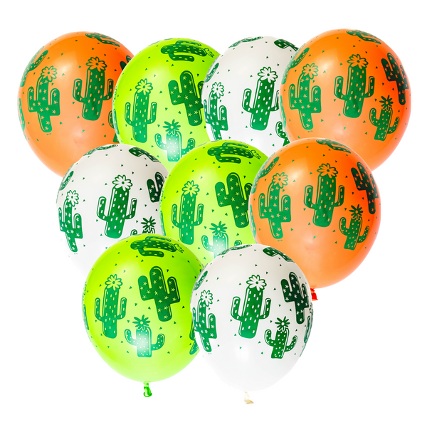 Assorted Cactus Themed Latex Balloon (set of 9)