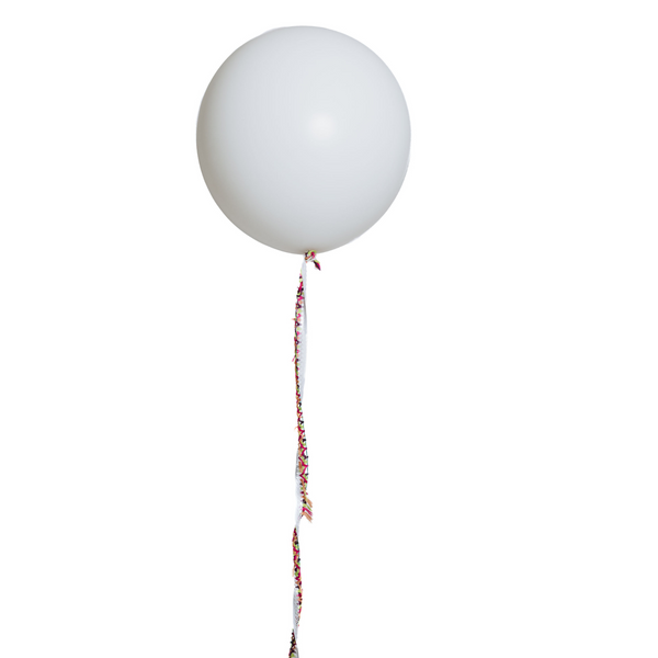 Jumbo Round Biodegradable White Matt Latex Balloon