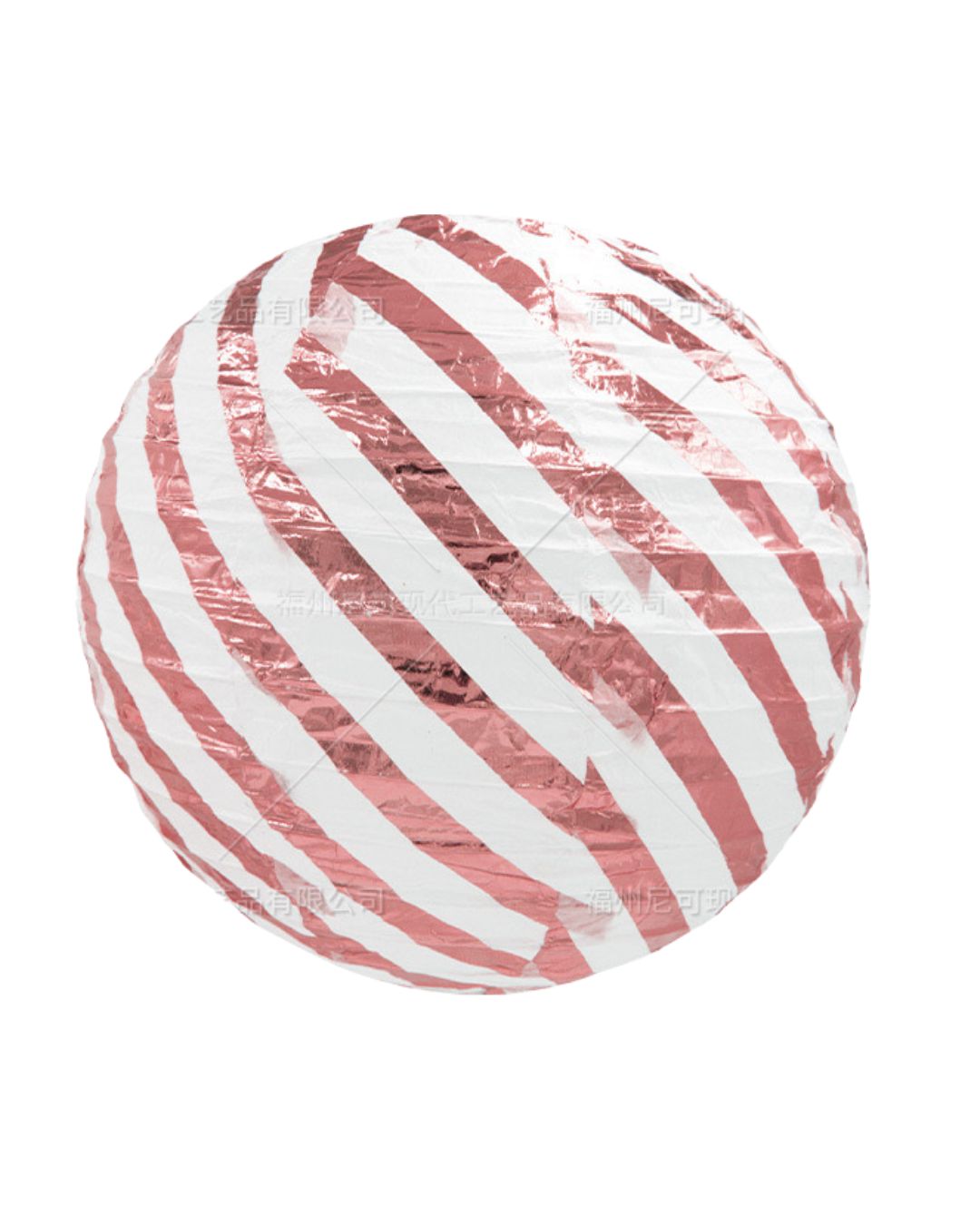 Lantern, Pink Striped (set of 1)