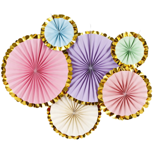 Ice cream Party Fans (set of 6)