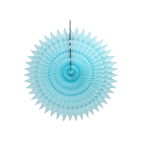 Light Blue Honeycomb Fan (set of 1)