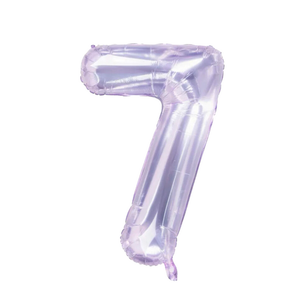 Number 7 Chrystal Purple Foil Balloon