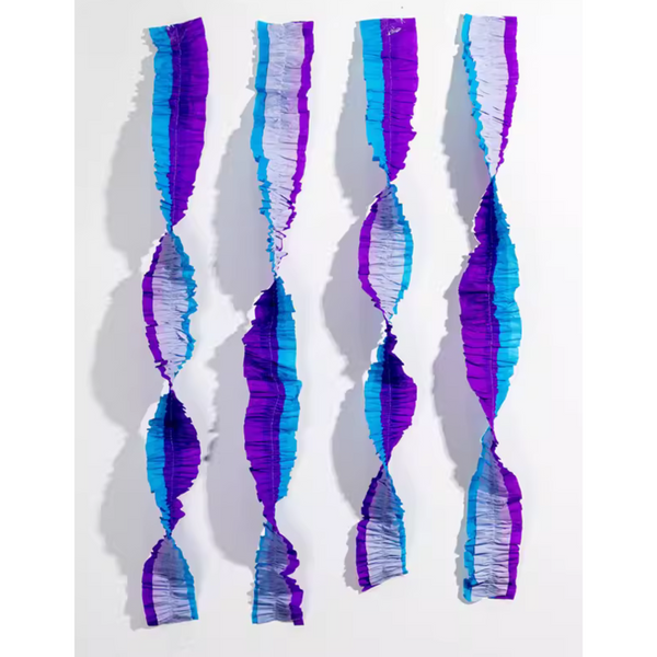 Purple & Blue Stitched Streamer