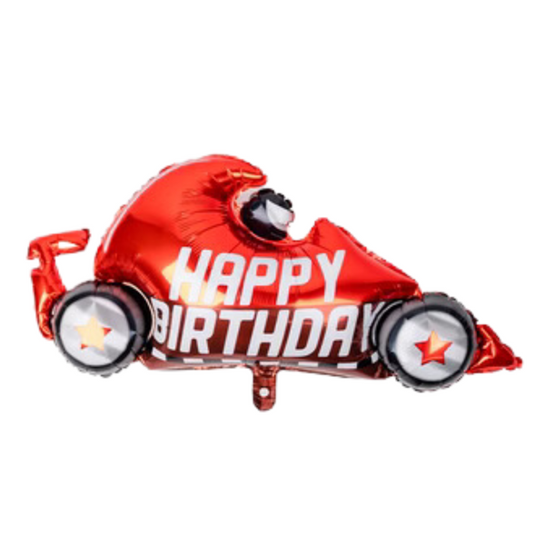 Race Car Foil Balloon, Happy Birthday