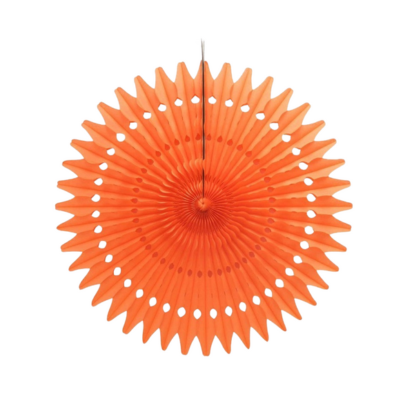 Orange Honeycomb Fan (set of 1)