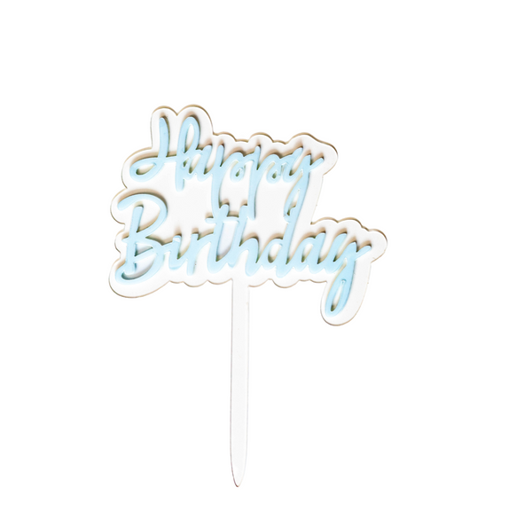 Happy Birthday Cake Topper (set of 1)