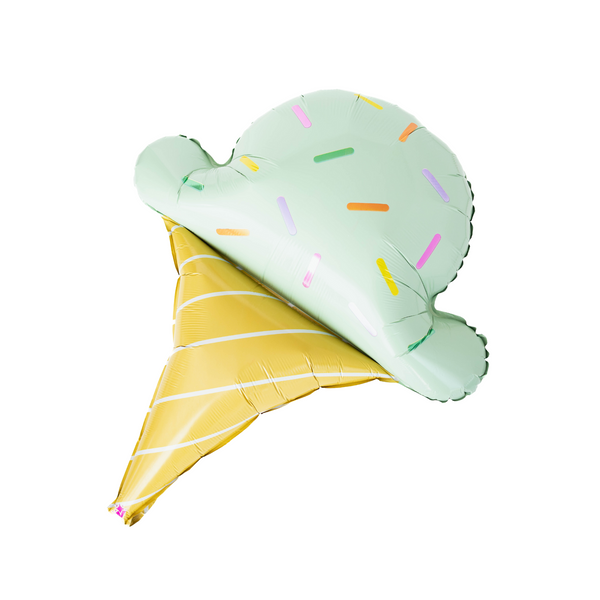 Ice Cream Shaped Foil Balloon, Confetti