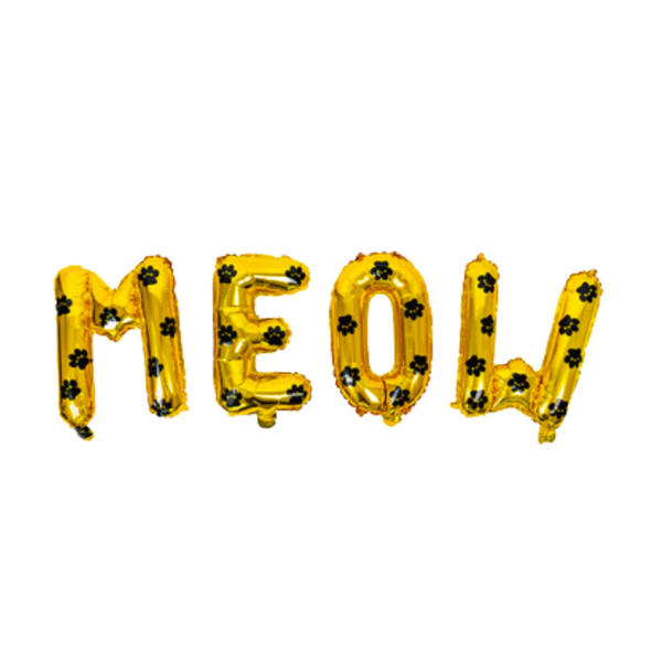 Meow Gold Foil Balloon Set