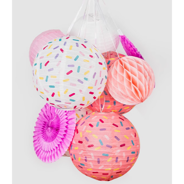 Donut Lanterns, Pink (set of 6)