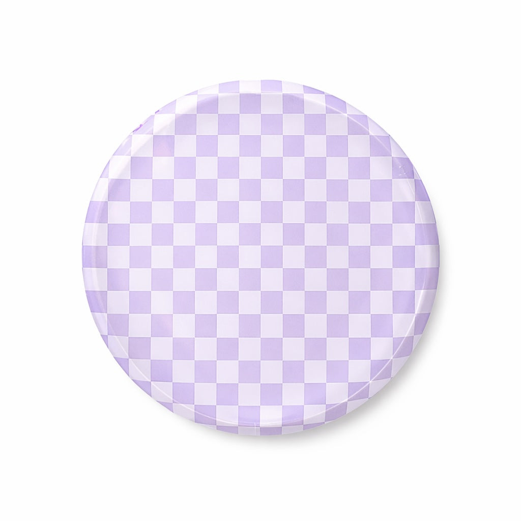 Lilac Checker Party Plates (set of 8)