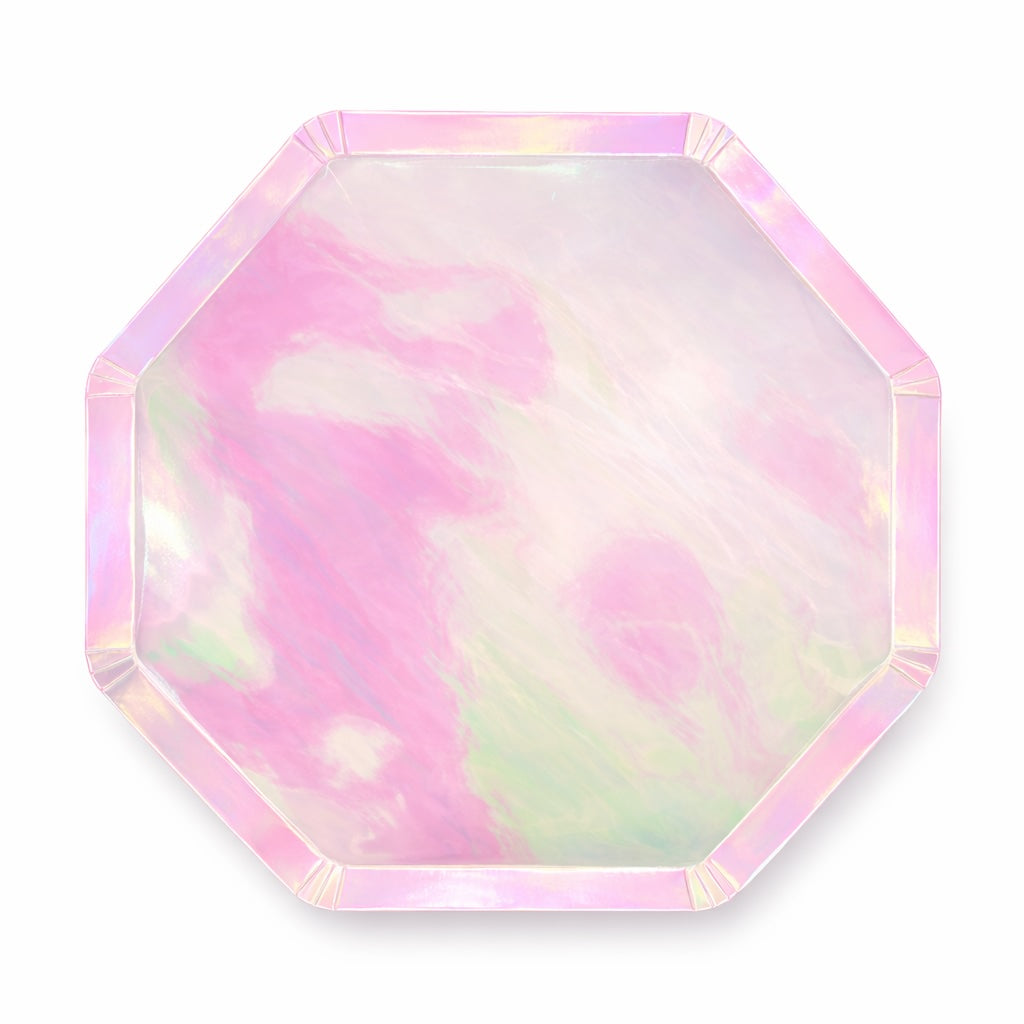 Iridescent Octagon Party Plates (set of 8)