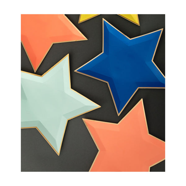 Star Plate, Turquoise (set of 8)