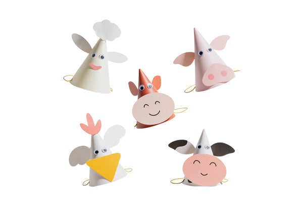 Farm Party Hat Assorted (set of 5)