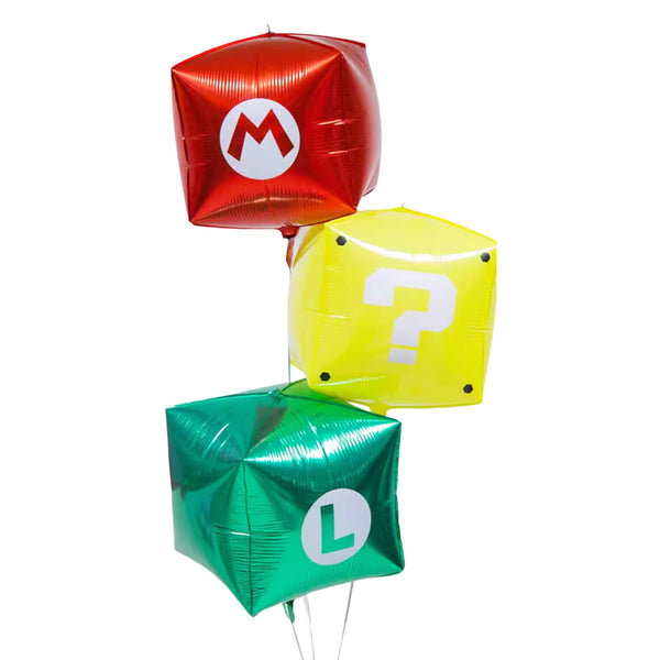 4D Super Mario Foil Balloon (set of 3)