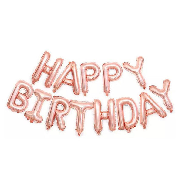 Pink Happy Birthday Foil Balloon, garland