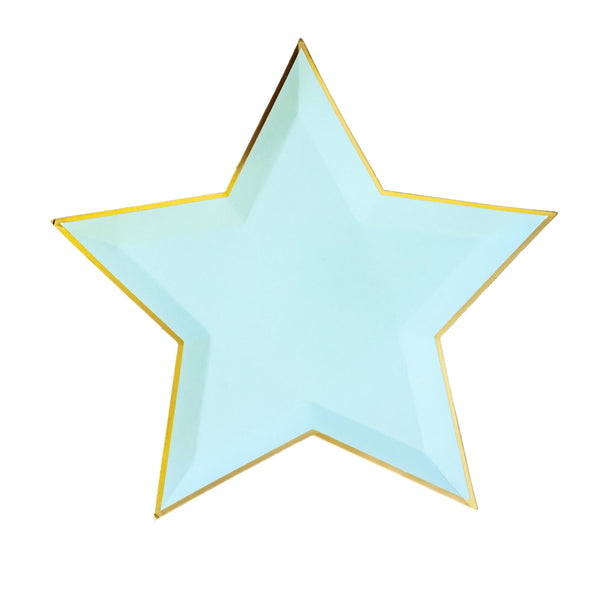 Star Plate, Turquoise (set of 8)