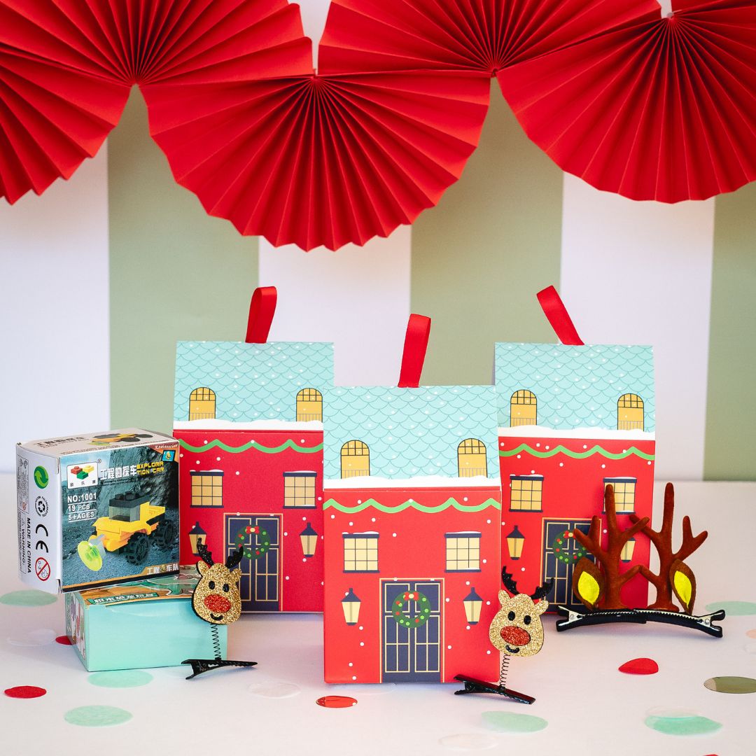 Christmas House Gift Box, Merry (set of 3) + free gifts